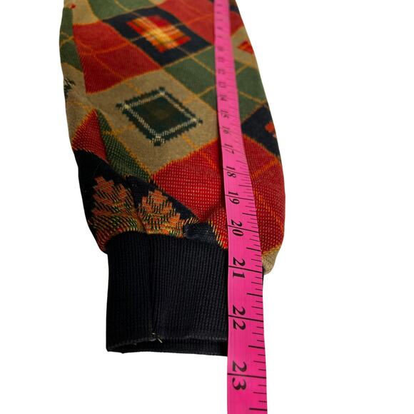 Vntg Johnny Lambs 100% Cotton Long Sleeve Plaid Print Polo Shirt - Picture 6 of 7